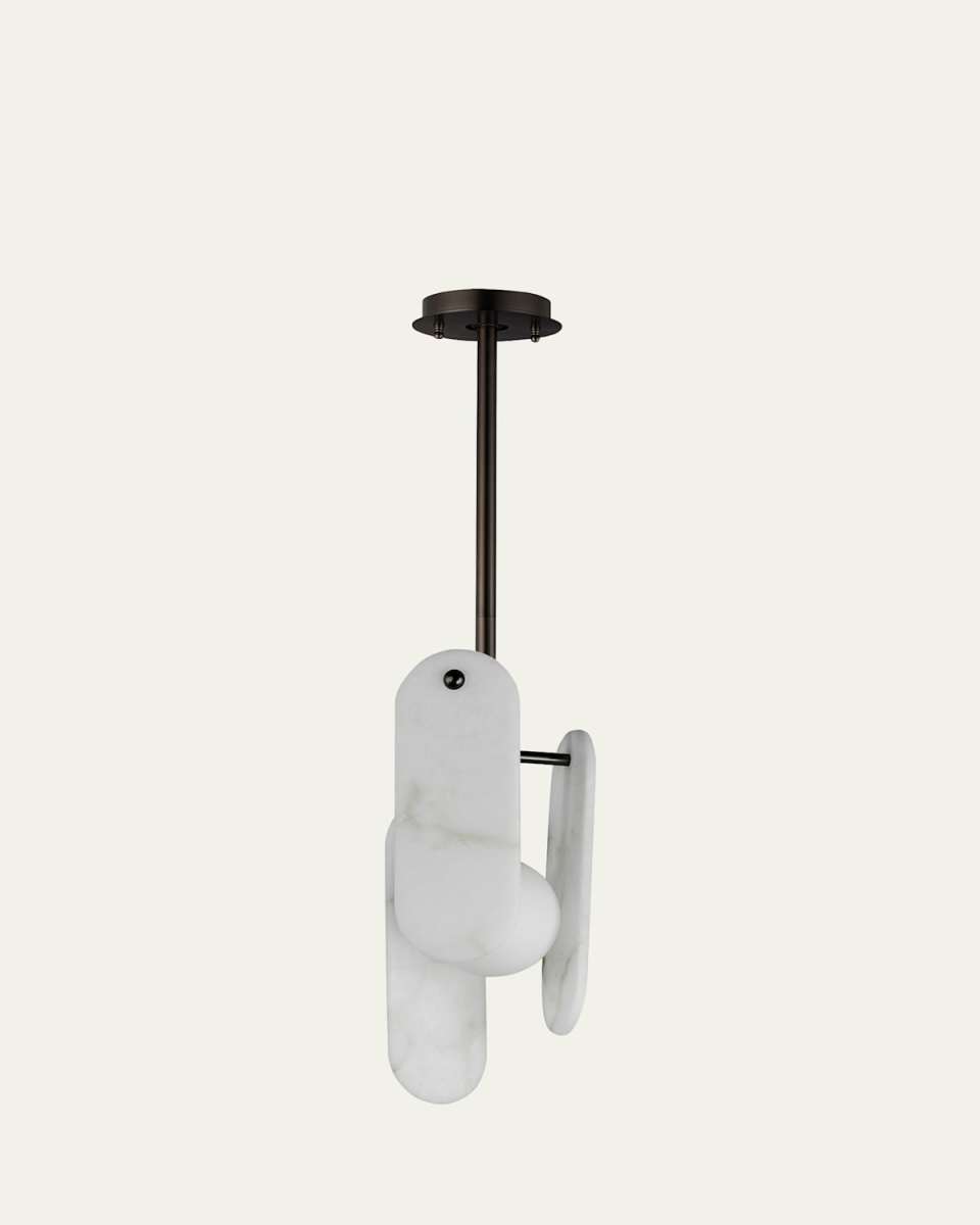 Nina Magon Design from Studio M Megalith Stem Hung Pendant Spanish Alabaster